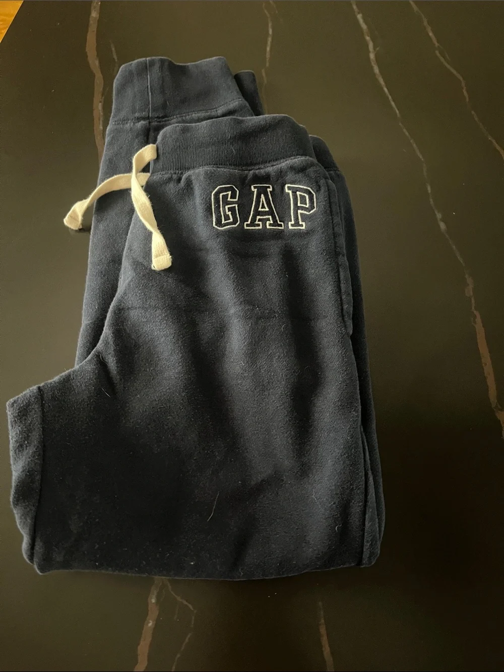 GAP Kids Navy Sweatpants with White Drawstring